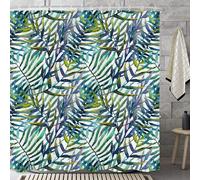 GOOESING Rainforest Shower Curtain Tropical Green Leaves Shower Curtain Bathroom Curtain with Hooks Bathroom Decor Washable Durable Waterproof Fabric 180x180cm