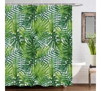 GOOESING Rainforest Shower Curtain Tropical Green Leaves Shower Curtain Bathroom Curtain with Hooks Bathroom Decor Washable Durable Waterproof Fabric 180x180cm