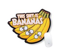 GOOFBALLS Funny Office Mouse Pad with Non-Slip Backing, XL Novelty Desk Accessory for Work, Computer Mousepad Gift for Coworkers, Bosses, Employees, Friends, Men & Women - is Bananas