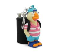 GOOFBALLS Golf Tee Holder Keychain with Funny Golfer Character, Includes 4 Tees & Clip, Golf Bag Accessory, Cute Golf Gift for Men Women, Dad, Grandpa & Golf Lovers - Silly Goose
