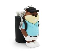 GOOFBALLS Golf Tee Holder Keychain with Funny Golfer Character, Includes 4 Tees & Clip, Golf Bag Accessory, Cute Golf Gift for Men Women, Dad, Grandpa & Golf Lovers - Gopher