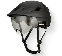 GOOFF Pilot S-Pedelec Electric Bike Helmet with Visor and Light, Protection for Fast Riding, Electric Bike NTA 8776 Certified for Men & Women (Black, with Sun Visor, Large)