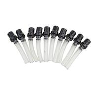 GOOFIT 10p/set 6 color moto Gas Fuel Petrol Tank Cap Valve Vent Breather Hose Tube For ATV PIT Dirt Bike Pipe Motorcycle (Black)