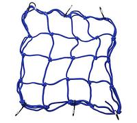 GOOFIT 12" x 12" Elasticated Bungee Luggage Cargo Net with Hooks Hold Down Replacement For Motorcycles Motorbike ATV Bikes Cars Trucks Dark Blue