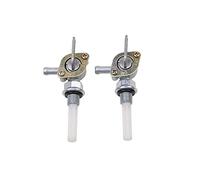 GOOFIT 2 pcs Metal Petrol Fuel Pump for 50cc-150cc ATV, Motorcycle, Go-Kart; Manual Operation; Tank Mount