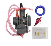 GOOFIT 34mm PKW Carburetor Motorcycle Carb Racing with the piece of CNC Replacement For the Courtyard of the Dirt Bike Motorcycle ATV