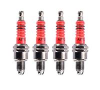 GOOFIT 4 Pcs Set A7TC 3-Electrode Spark Plug Replacement for 50cc 70cc 90cc 110cc ATV 150 Moped Go Kart Scooter High Performance Spark Plug