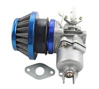 GOOFIT 44mm Motorcycle Air Filter Stack Carburetor Carb Replacement for 2 Stroke 43cc 47cc 49cc ATV 4 wheel off road vehicle lawn mower Mini Dirt Bike Scooter Blue