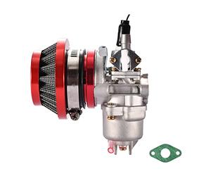 GOOFIT 44mm Motorcycle Air Filter Stack Carburetor Carb Replacement For 2 Stroke 43cc 47cc 49cc ATV Four wheel off road vehicle lawn mower Scooter Red