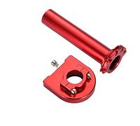 GOOFIT 7/8'' Twist Throttle Grip with Clamp Lever Replacement For 50cc 70cc 90cc 110cc 125cc Sport Motocross Dirt Bike Scooters Red