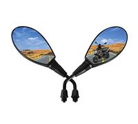 GOOFIT 8mm Clockwise Motorcycle Scooter Moped ATV Mirrors Black Fits Replacement For GY6 Touring Bikes Sport Bike Cafe Racers Electric Scooters Side Rear View Mirrors