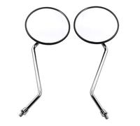 GOOFIT Adjustable 8mm Antenna Style Retro Vintage Round Rearview Mirrors Replacement For Motorcycle Go kart ATV Scooter Dirt-bike Mini-bike Moped Quad Wheeler