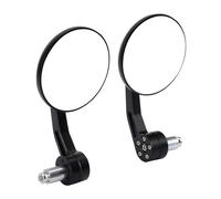 GOOFIT Aluminum Alloy Universal 7/8" 22mm Handle Bar End round Rear View Side Mirrors Replacement for go Kart buggy UTV Scooter Moped ATV Quad Pitbike Large displacement black Motorcycle