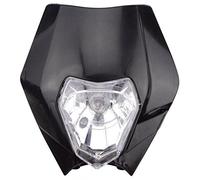 GOOFIT Black S2 12V 35W Head Lamp Light Fairing Halogen Headlight Lndicator Lampshade Replacement for Super moto Dirt Bike Moter