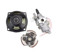 GOOFIT Carburetor with Gear Box Clutch Pad Replacement For 2 stroke 47cc 49cc Pocket Bike Mini Scooter
