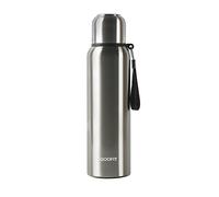 GOOFIT Insulated Thermos with Cup Outdoor Sports Stainless Steel Thermos Vacuum Sealed Coffee Bottle Travel Mug Thermos Flask BPA Free Keeps Cold 24H Hot 24H 27Oz（Silver）