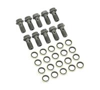 GOOFIT M10 x 1.25 Brake Banjo Bolt 10 pcs/set Motorcycle Brake Caliper Master Cylinder Replacement for 50cc 70cc 90cc 110cc 125cc 200cc 250cc ATV Quad Go Kart Buggy