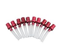 GOOFIT moto Gas Fuel Filter Petrol Tank Cap Valve Vent Breather Hose Tube For ATV PIT Dirt Bike Pack Pipe Motorcycle 10p/set red