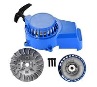 GOOFIT Motorcycle Blue Alloy Pull Start Recoil Starter With 18 Fin Flywheel Replacement For 2 Stroke 43cc 47cc 49cc ATV Mini Dirt Bike Scooter Brush Cutter Water pump