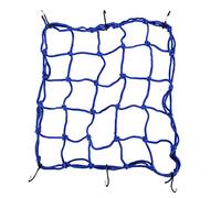 GOOFIT Motorcycle Luggage Cargo Net Helmet Net 15" With Hooks Elasticated Stretchable Replacement For Motorbike ATV Cars Trucks Blue