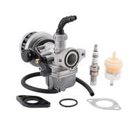 GOOFIT PZ19 Carburetor With Air Filter Fuel Filter Spark Plug Replacement for 50cc 70cc 90cc 110cc 125cc Chinese Karting Mopeds Motor Scooter ATV
