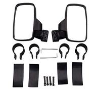 GOOFIT Rear View Side Mirror Replacement For 1.75" 2" Roll Cage Bar Replacement For UTV RZR XP1000 XP1K Turbo Black