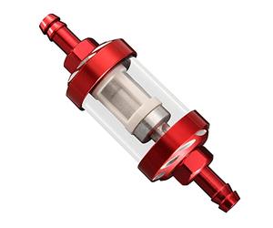 GOOFIT Red gastankfilter4 color Inline Fuel Gas Filters Gas Fuel Filter Universal Metal Gold CNC Replacement for Motorcycle Scooter Dirt Bike