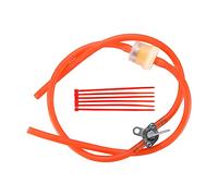 GOOFIT Red Petrol Hose Fuel Rubber Tube Line 6mm Fuel Valve Pump Tank Closed Replacement For Moped Dirt ATV Moped Scooters Pack Pocket