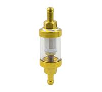 GOOFIT Universal Metal Gold CNC Fuel Filter Replacement for Motorcycle Scooter Dirt Bike (yellow)