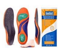 Goofort Plantar Fasciitis Arch Support Gel Insoles for Men & Women, 7-Times-Shock-Protection with 3D-Xpain™ -PORON®, Orthotic Work Boot Insoles for Flat Feet, Heel Pain Relief & All-Day Comfort