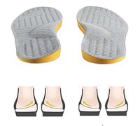 Goofort Women Men Posture Correcting Orthotic Insoles 4 in 1 Gel Insoles Flat feet Arch Support Orthopedic overpronation Supination Plantar Fasciitis Metatarsalgia X/O Valgus Varus Shoe Inserts