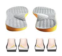 Goofort Women Men Posture Correcting Orthotic Insoles 4 in 1 Gel Insoles Flat feet Arch Support Orthopedic overpronation Supination Plantar Fasciitis Metatarsalgia X/O Valgus Varus Shoe Inserts