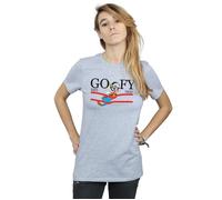Goofy By Nature Cotton Boyfriend T-Shirt Disney Grey L