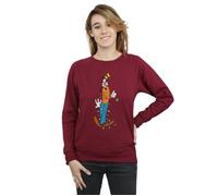 Goofy Christmas Lights Sweatshirt Disney Burgundy M