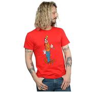 (3XL, Red) Disney Mens Goofy Christmas Lights T-Shirt