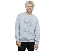 Goofy Classic Baseball Sweatshirt Disney Grey L
