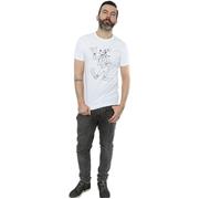 Disney Mens Goofy Classic Baseball T-Shirt - White - White - M