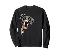 Goofy Giant Adorable Large Gentle Dog Lover Great Dane Sweatshirt