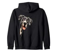 Goofy Giant Adorable Large Gentle Dog Lover Great Dane Zip Hoodie