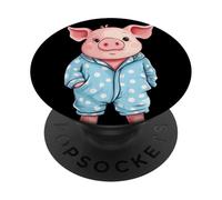 Goofy Pig in Pajama for a Fun Sleepover Look PopSockets Adhesive PopGrip