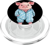 Goofy Pig in Pajama for a Fun Sleepover Look PopSockets PopGrip for MagSafe