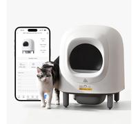 GoofyPet Self Cleaning Litter Box, Automatic Cat Litter Box with APP Control, Smart Safety Sensors for Multiple Cats, Odor-Free Waste Disposal with Cat Litter Tracker, Includes 1 Trash Bags