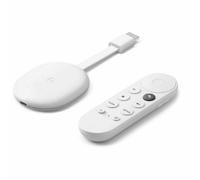 Google Chromecast with Google TV (Snow/White) - 4K HDR Streaming, Dolby Vision, HDR10+, Dolby Atmos, Voice Remote, Cast & Mirror