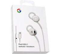 Google Earbuds Wired Headset USB-C, Comfortable Fit, Inline Controls, Compatible with Type-C Phones - White (Retail)