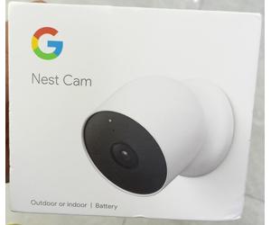 GOOGLE NEST CAM INDOOR / OUTDOOR WIRE FREE SECURITY CAMERA GA01317-US SNOW