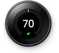 Google Nest Learning Thermostat (3rd Gen) Smart Wi Fi Thermostat Display & Mounting Only Energy Saving Compatible with Alexa & Google Assistant Black