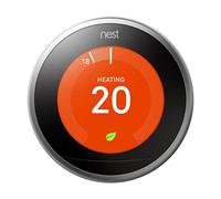 Google Nest Learning Thermostat, 3rd Generation, White, Wi-Fi, Modern Style, HVAC Control, Thermostat