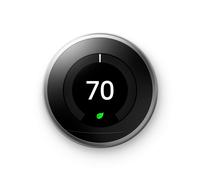 Google Nest Learning Thermostat - Programmable Smart Thermostat for Home - 3rd Generation Nest Thermostat - Works with Alexa - Stainless Steel