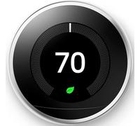 Google Nest Programmable Smart Learning Thermostat for Home, Compatible with Alexa (Polished Steel)