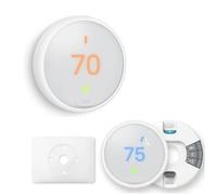 Google Nest Thermostat - Programmable Smart Learning Thermostat with Easy Installation and Trim Kit Bundle, White